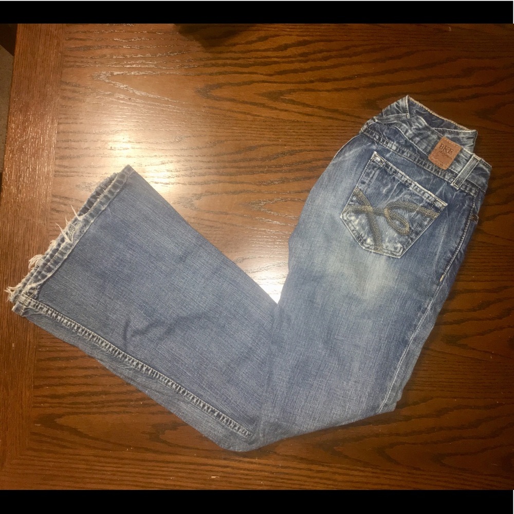 COPY - BKE Medium Washed Denim Flare Jeans